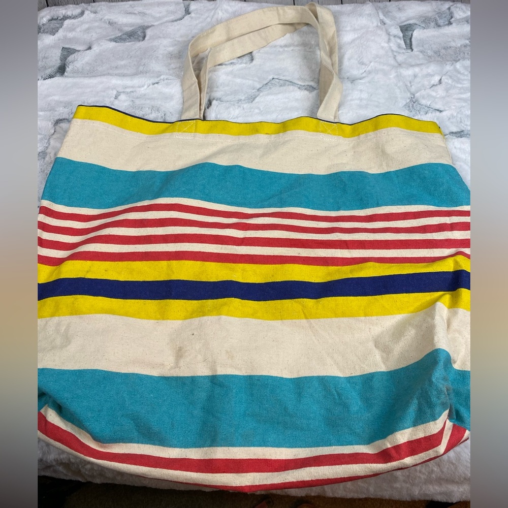 Planet Bag fun striped canvas tote bag! Great for shopping!